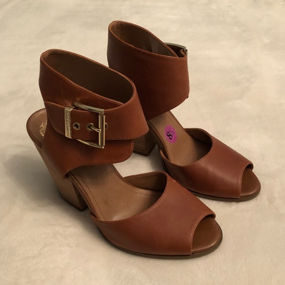 ✨🔥SALE🔥✨ Vince Camuto Leather Chunky Heels - Picture 2 of 3